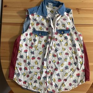 Vintage 90s Disney Pooh Fruit Stand Vest